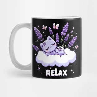 RELAX - KAWAII FLOWERS INSPIRATIONAL QUOTES Mug